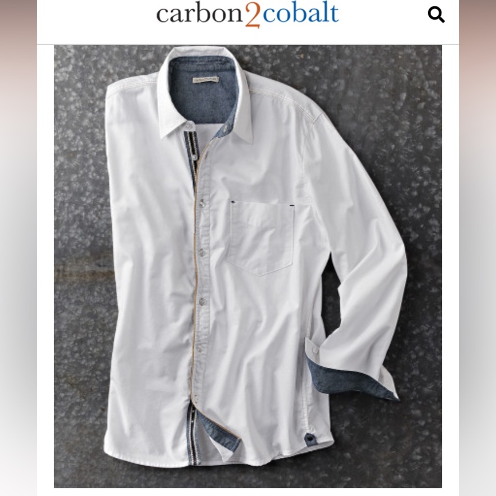 Carbon 2 Cobalt Men's Whiteout Oxford Shirt